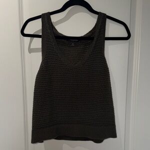 Banana Republic Olive Knit Cotton Tank Top